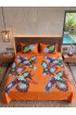 Hand Painted Rayon Bedsheet Set King Size Hand Painted Rayon Bedsheet Set King Size